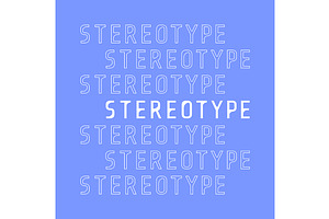 Stereotype Repeat Word Poster