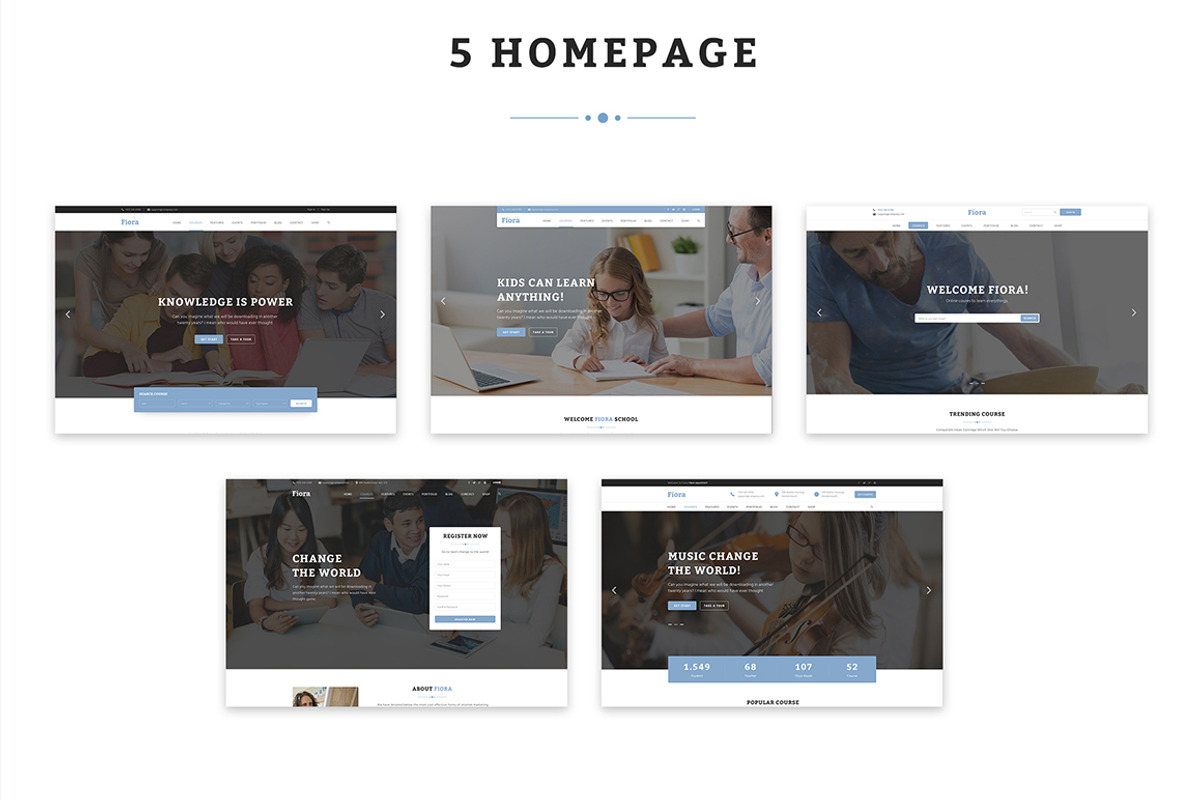 Fiora Education Template, a Websites & App Template by No.13 (Photo 3 of 4)
