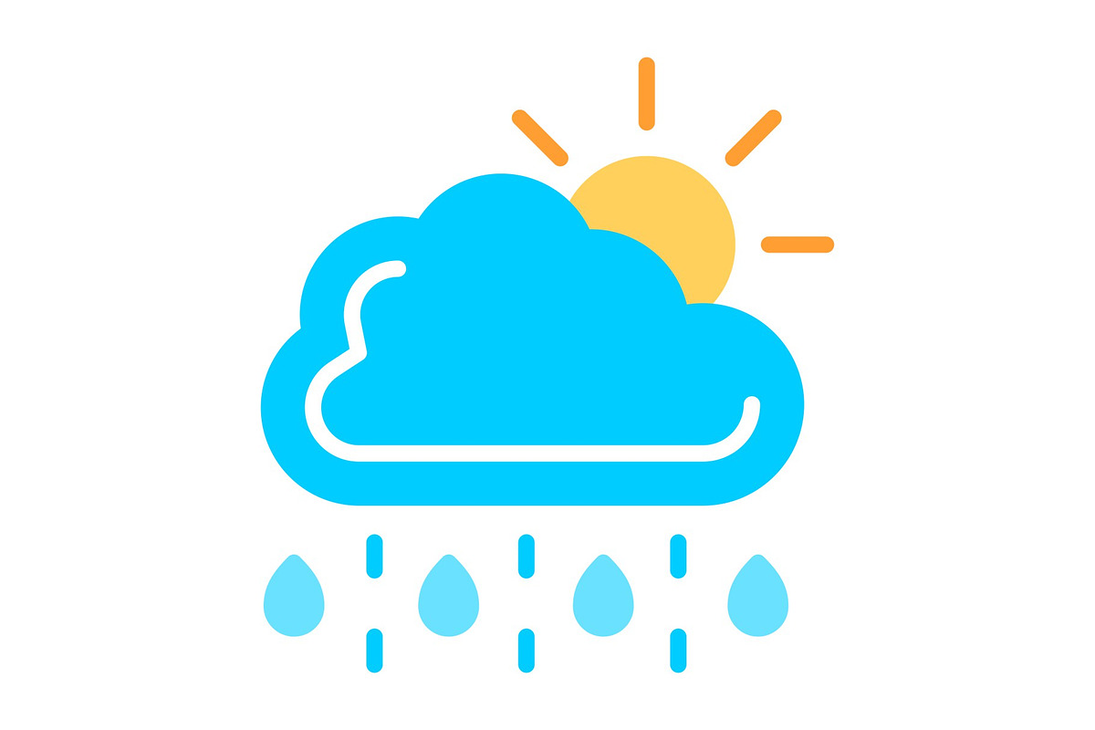 Morning Rain Flat Icon, a Duotone Icon by Pexelpy (Photo 1 of 2)