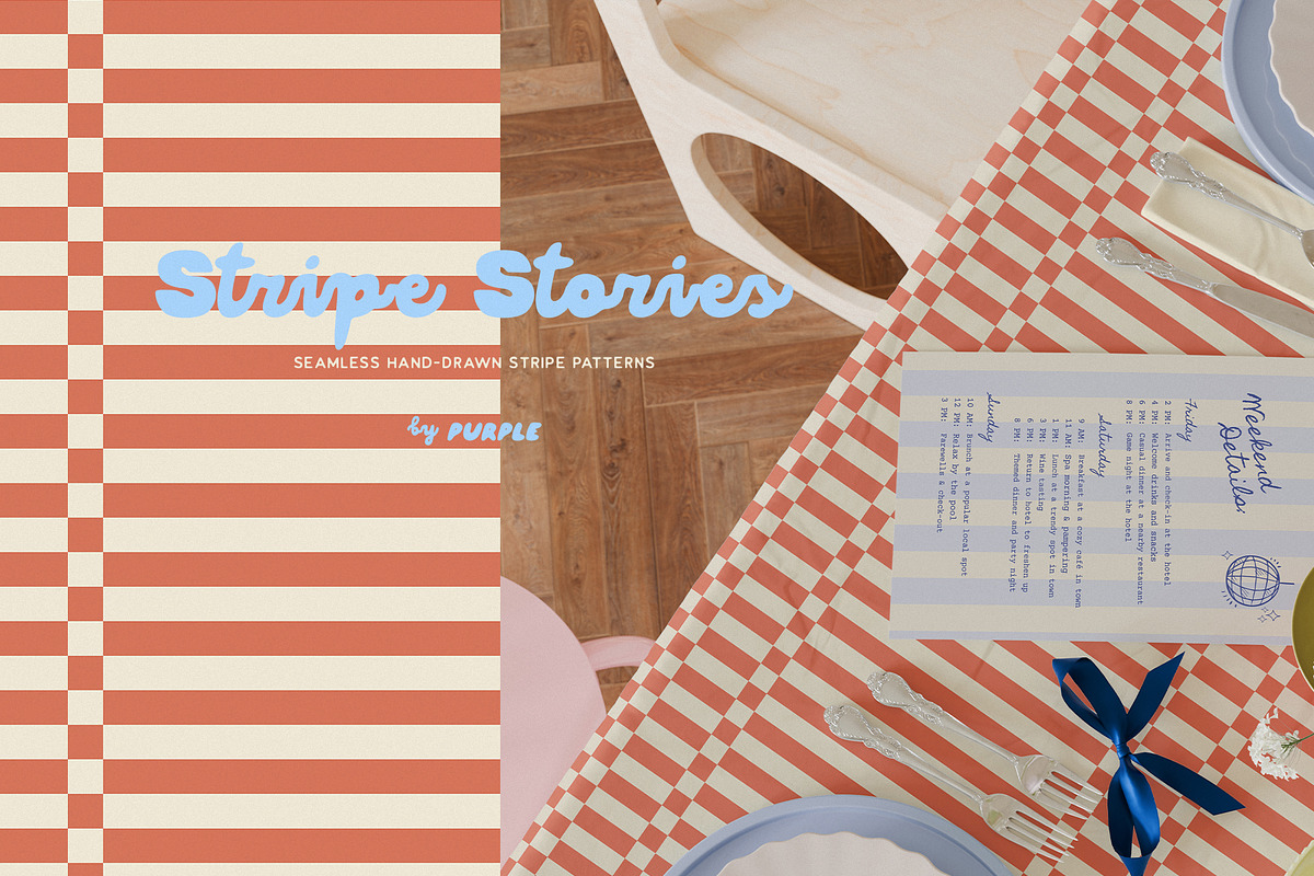 Stripe Stories: Seamless Patterns, a Pattern Graphic by Purple (Photo 6 of 14)
