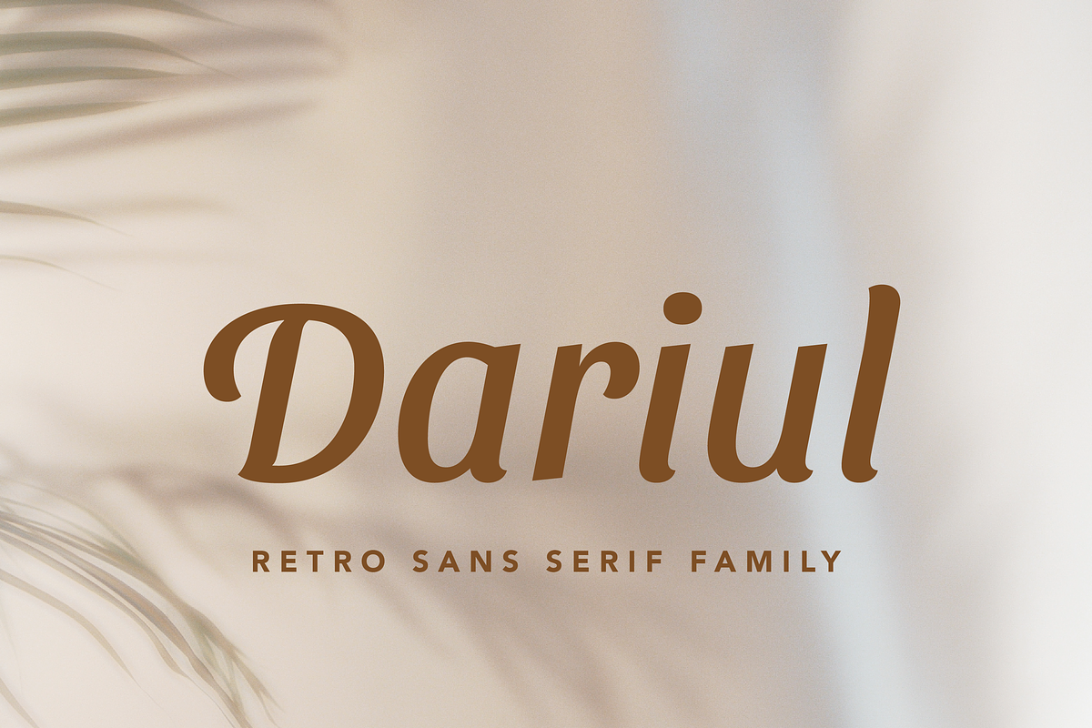 Dariul Sans Font Family, a Sans Serif Font by Creative Foundry (Photo 1 of 8)