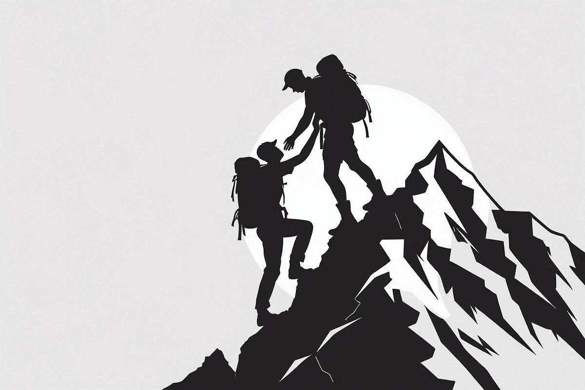Mountain Hiking Silhouette Set, an Illustration by BIPLOB EXPERT (Photo 15 of 21)