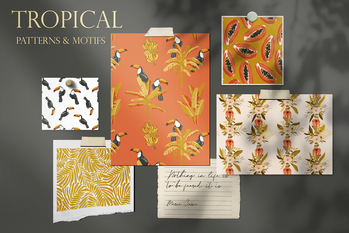 Tropical story. Patterns collection., a Pattern Graphic by Alena Zaytseva (Photo 6 of 11)