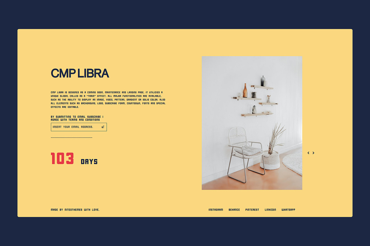 CMP Libra - Coming soon,Maintenance, a WordPress Template by NiteoThemes (Photo 2 of 4)