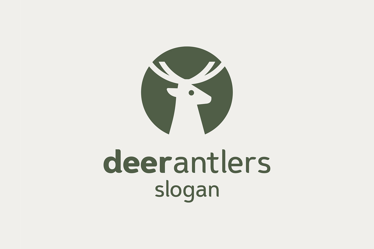 Deer Head Silhouette Circle Logo, a Branding & Logo Template by ika trisiana (Photo 2 of 2)
