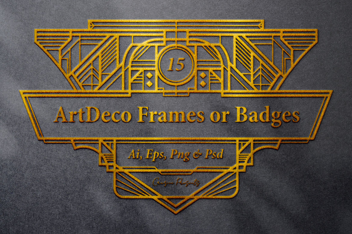 15 Frames - Art Deco Ornament, a Graphic by Cruzine (Photo 1 of 7)