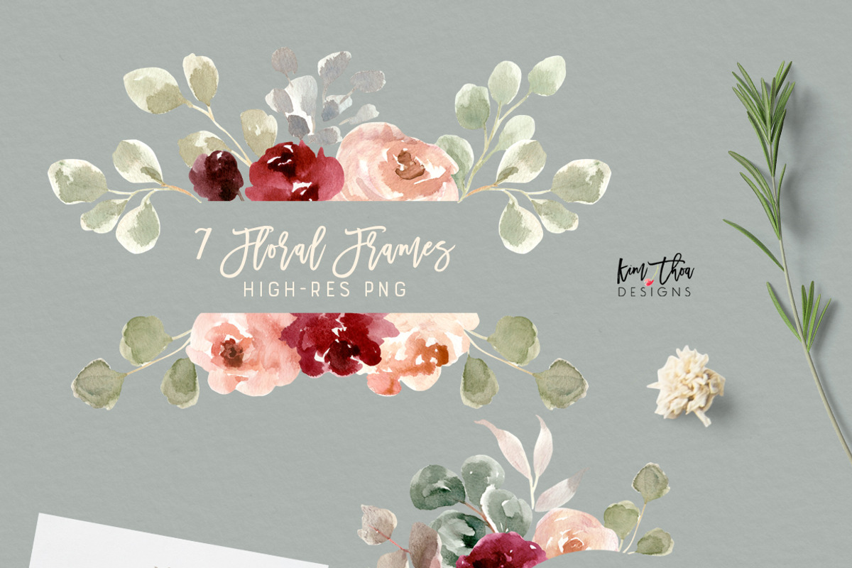 Bohemian Burgundy & Dusty Rose, an Illustration by Kim Thoa Designs (Photo 2 of 10)