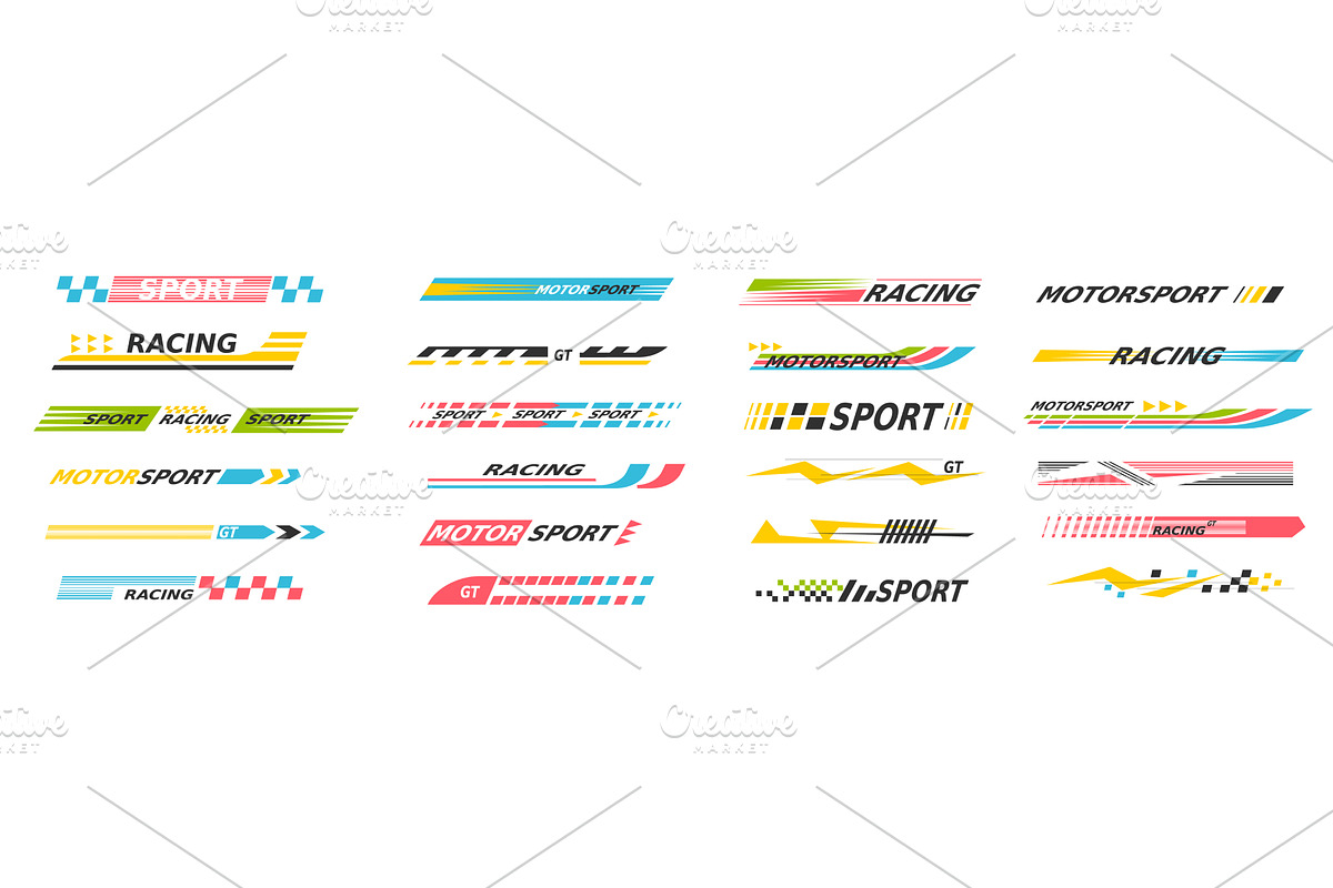 Racing car stripes. Speed race cars, a Sport Illustration by Stock-Smart-Start