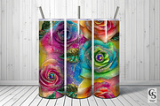 Rainbow Glitter Neon Roses Pattern, a Pattern Graphic by Creative Store (Thumbnail 5 of 5)
