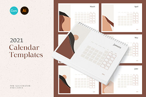 2021 Calendar Templates For Canva