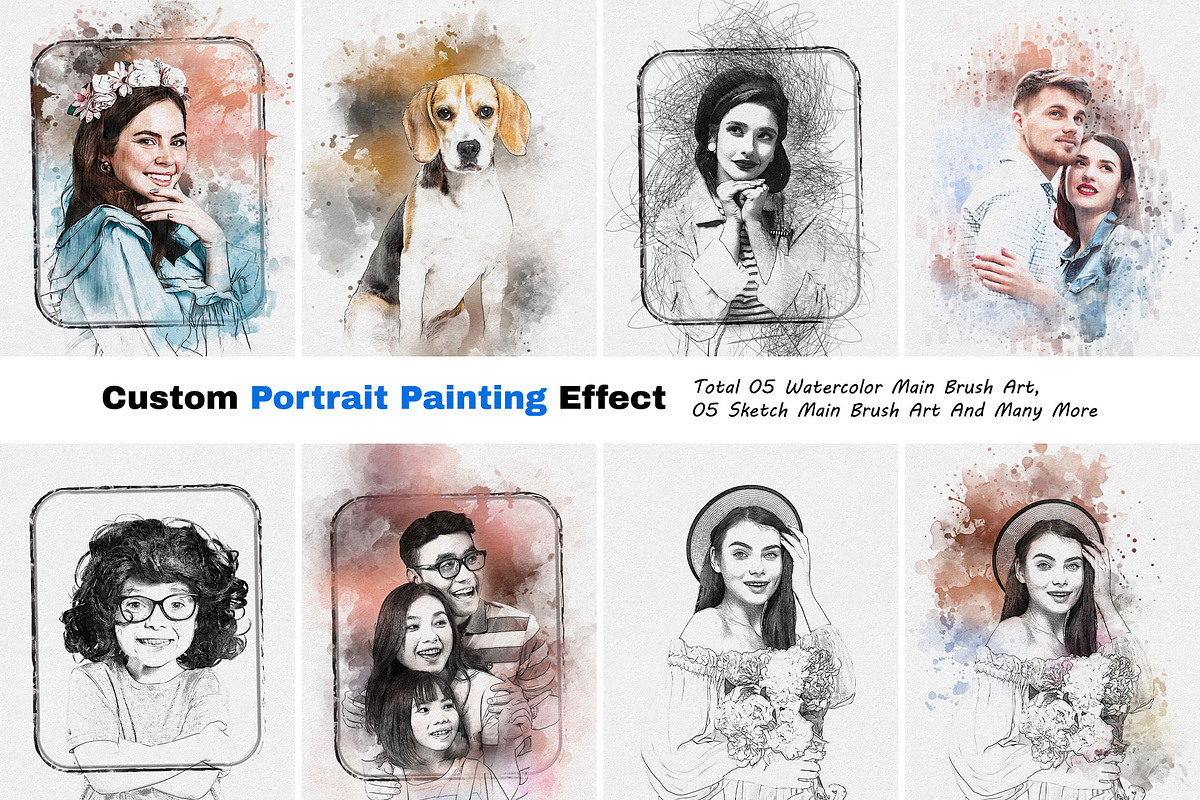 Custom Portrait Painting Effect, an Action Add-On by MRI STUDIO (Photo 1 of 39)