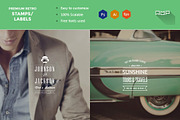 Premium Retro Stamps & Labels, an Object Graphic by WellMadePixel (Thumbnail 3 of 5)
