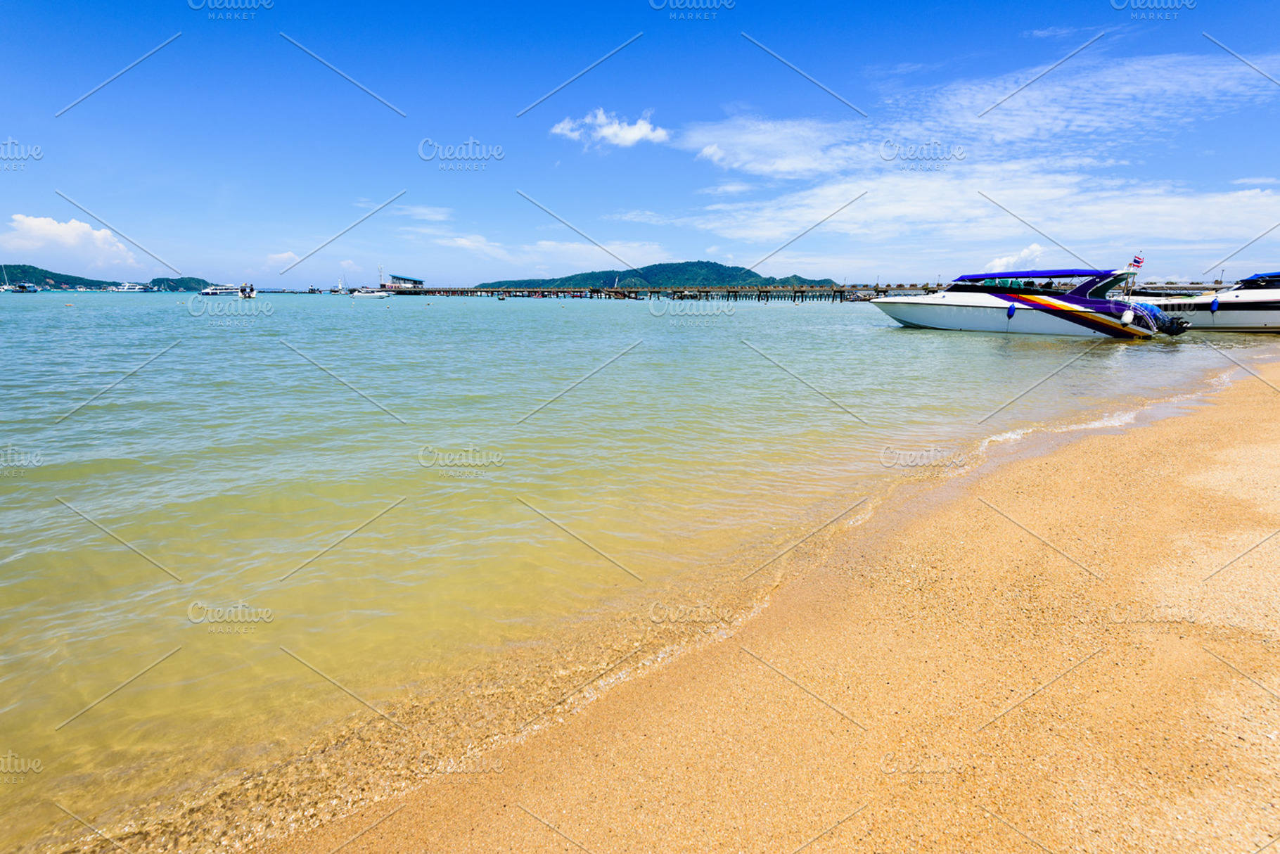 Beach and sea at chalong bay featuring beach, sea, and sky, a Nature Photo by yongkiet jitwattanatam