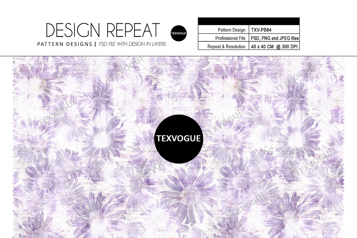 Denim & Daisy - Seamless Patterns, a Pattern Graphic by texvogue (Photo 2 of 20)