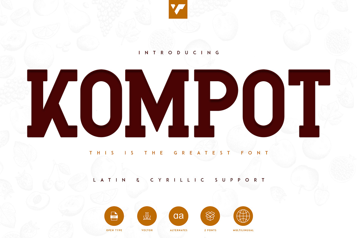 Kompot Slab Serif - 2 Fonts, a Slab Serif Font by VP Fonts (Photo 1 of 10)