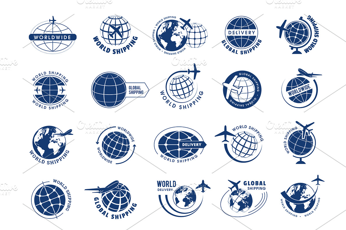 Shipping service. Worldwide delivery, a Transportation Illustration by Onyx