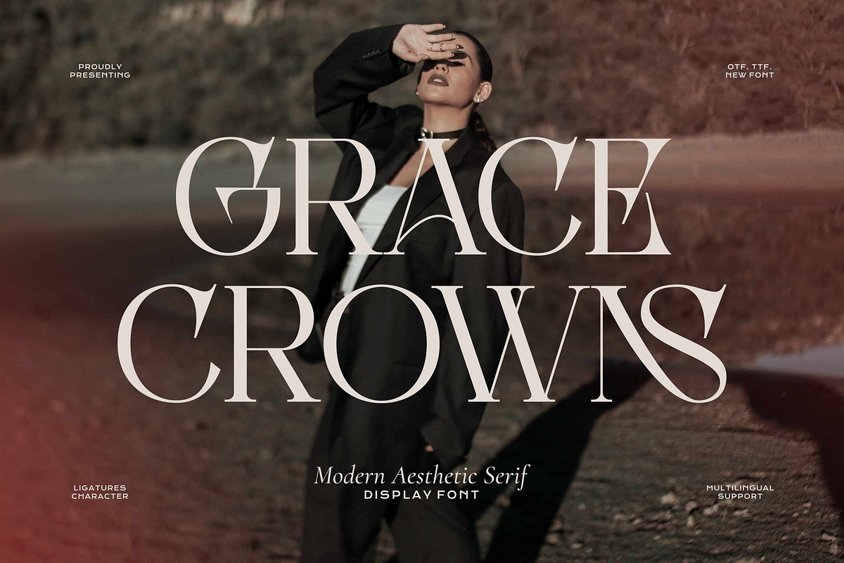 Grace Crowns - Aesthetic Serif Font, a Serif Font by Imoodev (Photo 1 of 5)
