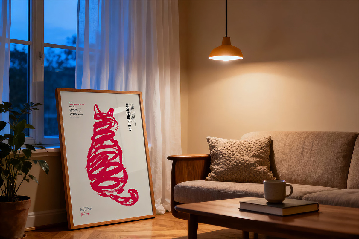 Living Room Poster Frame Mockup ISO, a Mockup by DesignRocket (Photo 8 of 8)