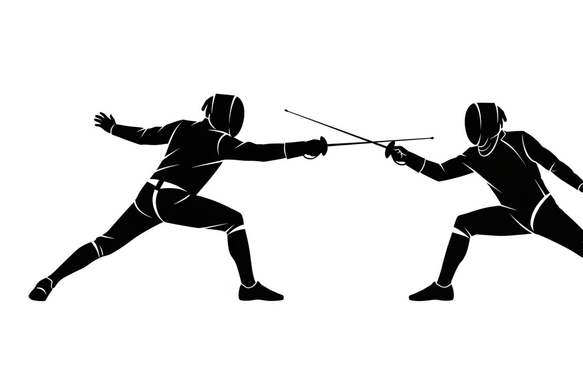 An elegant Fencing Duel Silhouettes, an Illustration by Amazin_art (Photo 16 of 31)