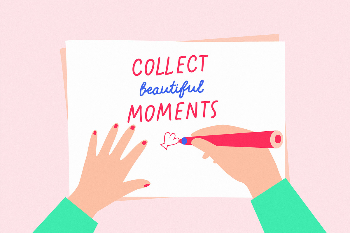 Little weekend | Handwritten font, a Handwritten Font by JuliaVolkova (Photo 7 of 7)