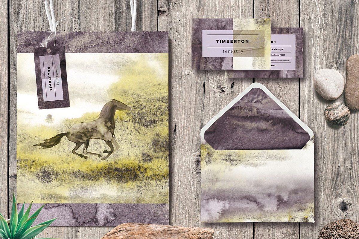 MUSTANG. Nature, herbs and horses., a Decorative Illustration by Elena_Sedova (Photo 11 of 13)