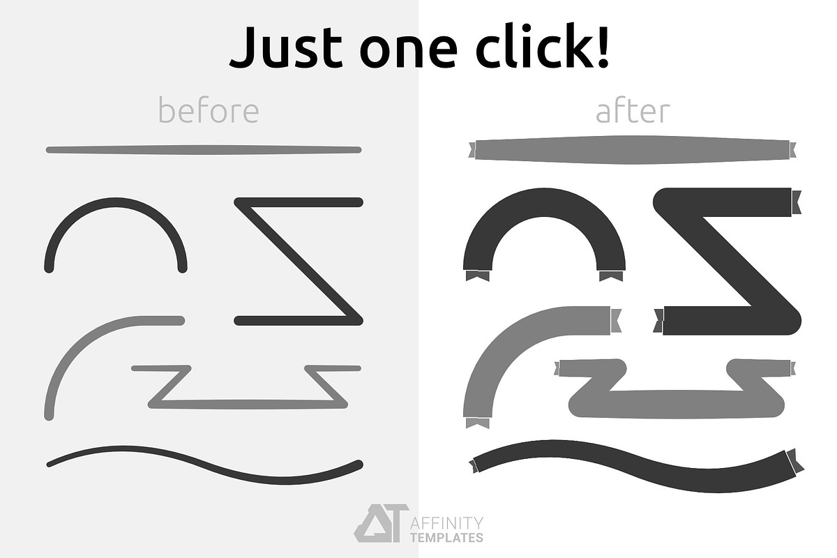 Ribbon Brush Pack for Affinity Apps, a Brush Add-On by Affinity Templates (Photo 3 of 7)