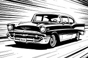 Classic Muscle Car SVG Bundle, an Object Graphic by jahid234 (Thumbnail 5 of 12)