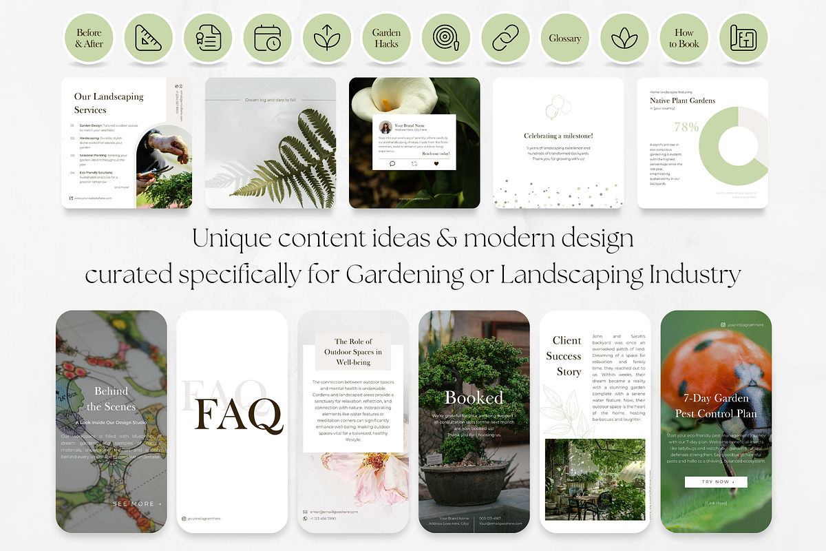 Gardening/Landscape Templates BUNDLE, a Social Media Template by PatternLab. (Photo 6 of 9)