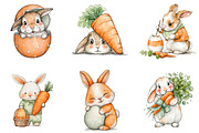 Watercolor Easter Bunny Clipart, an Illustration by Sublimation Artist (Thumbnail 4 of 7)