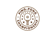 Ping Pong Sport Emblem Badge Logo, a Branding & Logo Template by Buqancreative (Thumbnail 1 of 4)