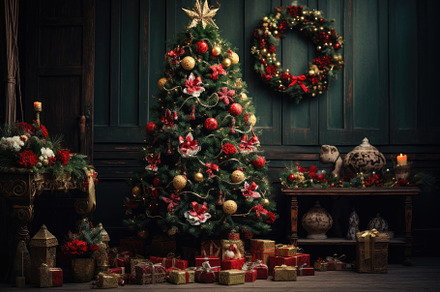 Beautiful Christmas tree with presen, a Photo by Iftikhar Alam