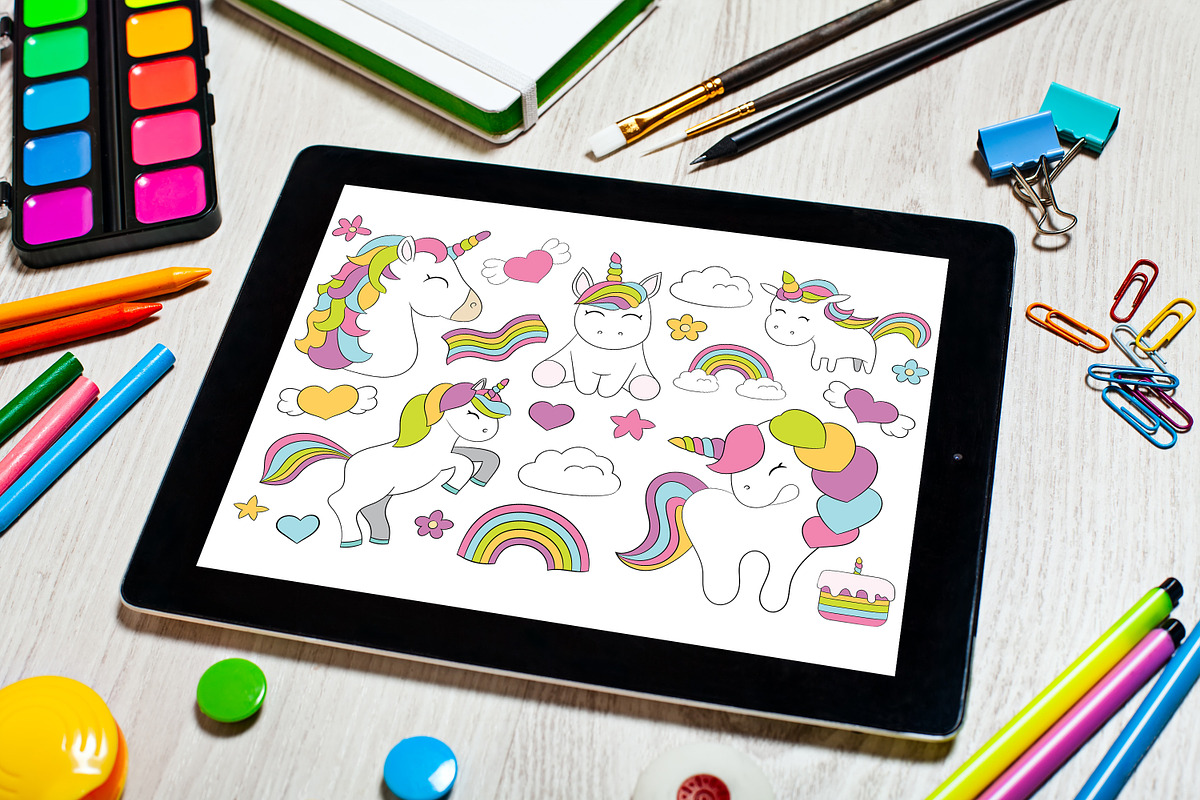 Unicorn 1 - elements and patterns, an Animal Illustration by My Sweet Dreams (Photo 11 of 13)
