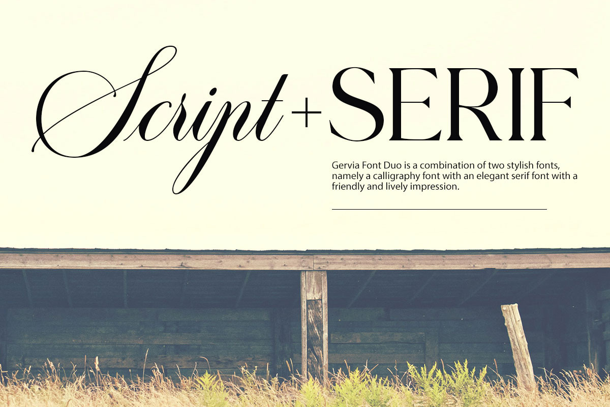Gervia Font Duo, a Script Font by Lucky Type (Photo 11 of 18)
