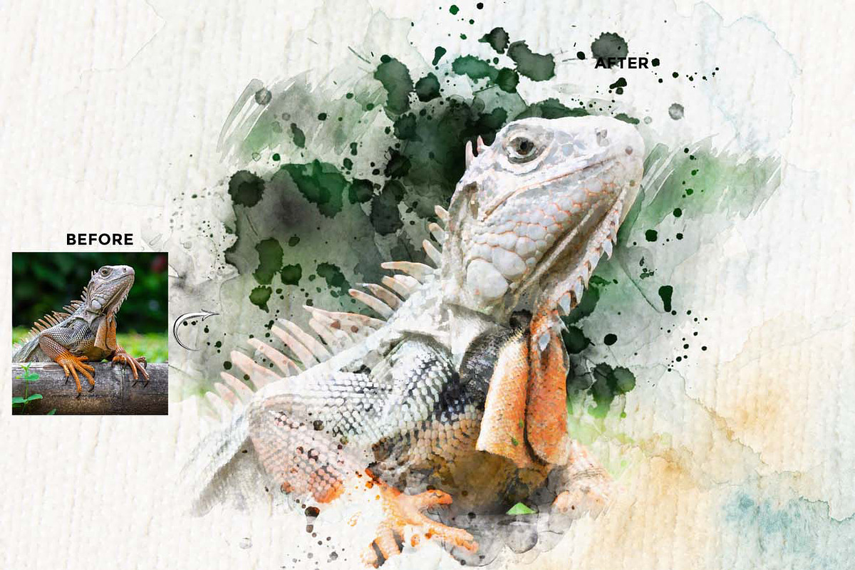 Classic Watercolor FX — Ps Action, an Action Add-On by Studio Retouch (Photo 2 of 12)