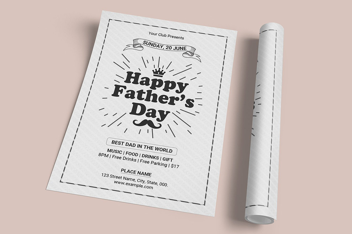 Father's Day Invitation Flyer, an Invitation Template by retrographix (Photo 2 of 3)