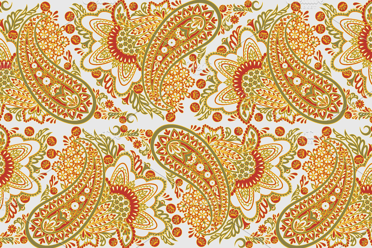 6 Floral paisley patterns, a Graphic by antalogiya (Photo 3 of 7)