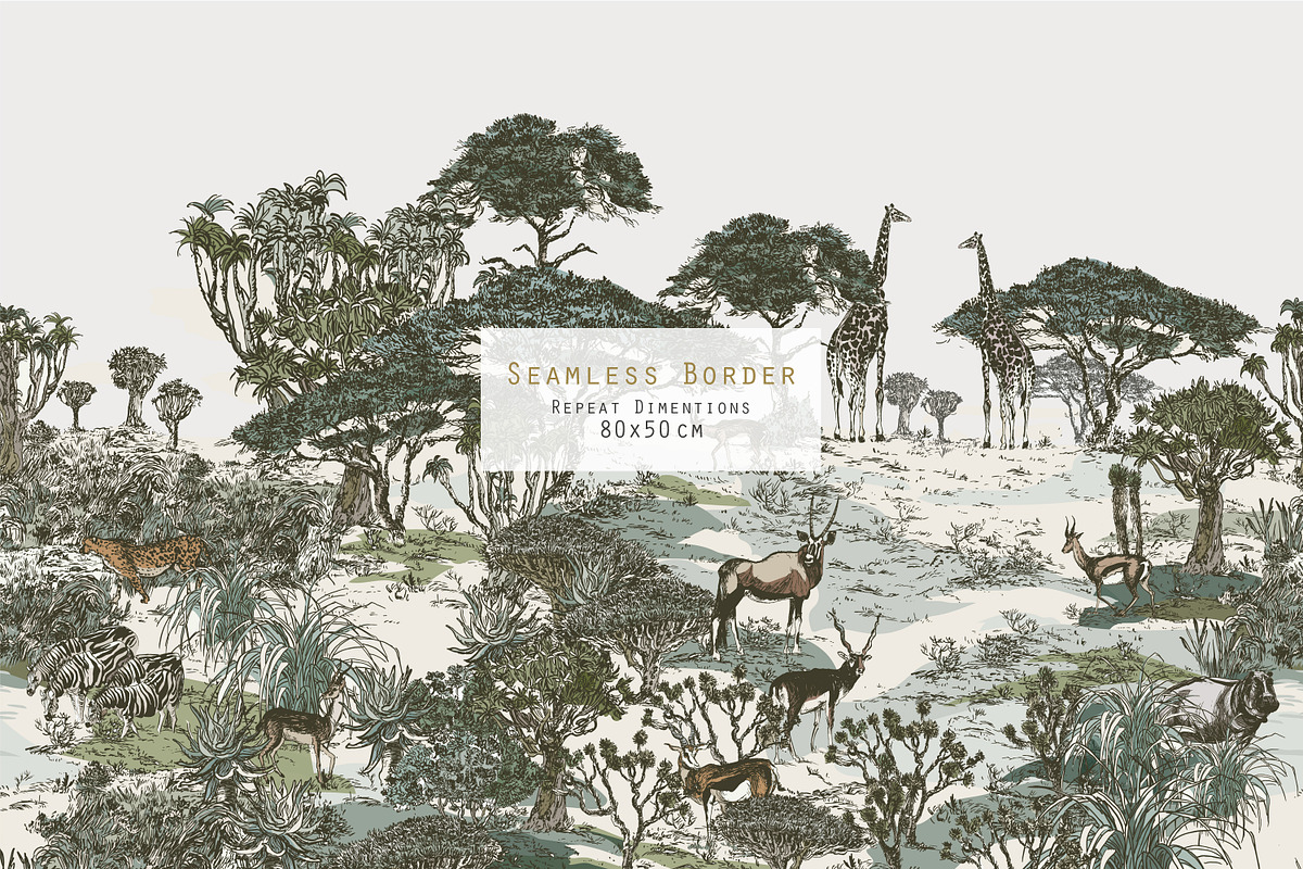 Safari. Seamless Patterns + Panorama, a Pattern Graphic by Irina Dolgikh (Photo 12 of 21)