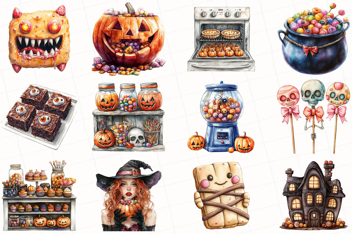 Halloween Trick or Treat Clipart, an Illustration by OK Design (Photo 4 of 5)