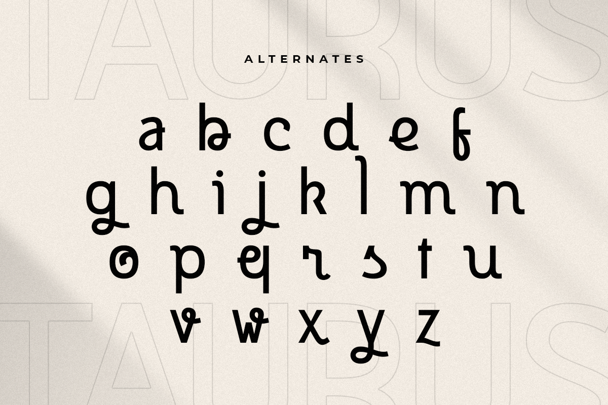 Taurus - Modern Unique Stylish Font, a Sans Serif Font by Hamz Studio (Photo 8 of 17)