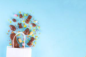 Easter sweets and candies shopping background, a Holiday Photo by Rimma