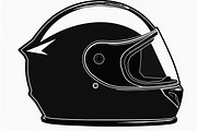 Motorcycle Helmet Silhouette Set, an Illustration by abu67222 (Thumbnail 6 of 7)