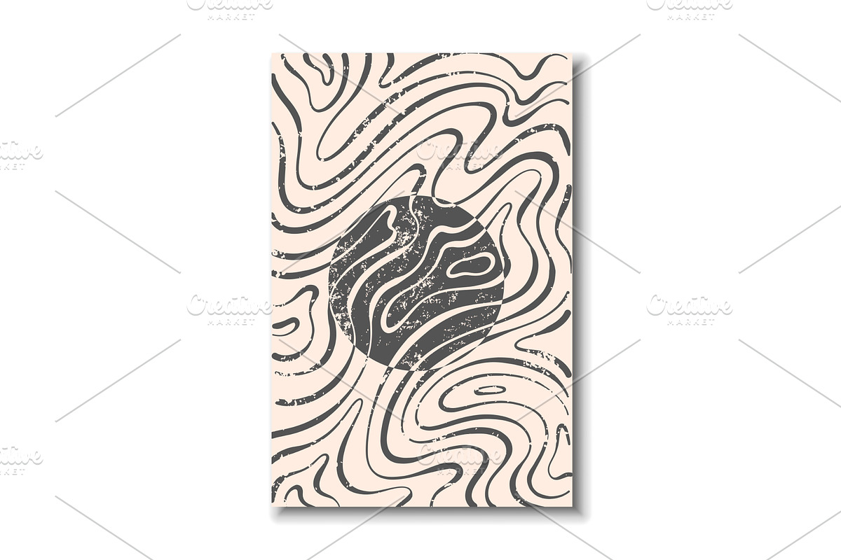 Poster with abstract geometric, a Texture Illustration by undrey