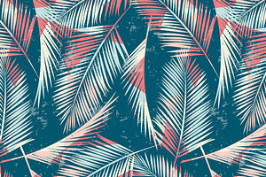 Summer Adventure. 6 Seamless Pattern