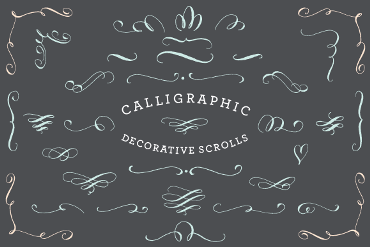 39 Scroll Motifs + Bonus Pattern, an Object Graphic by Bianca Mascorro Art (Photo 1 of 5)