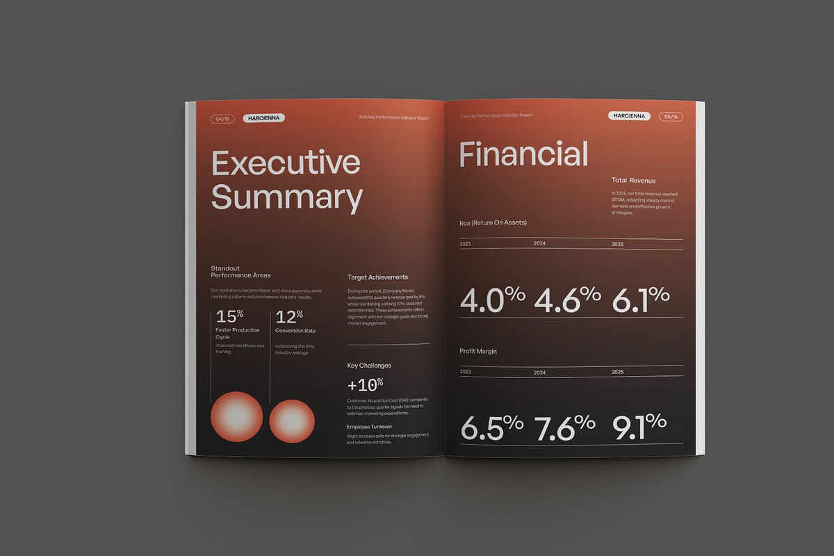 Modern KPI Report preview 4