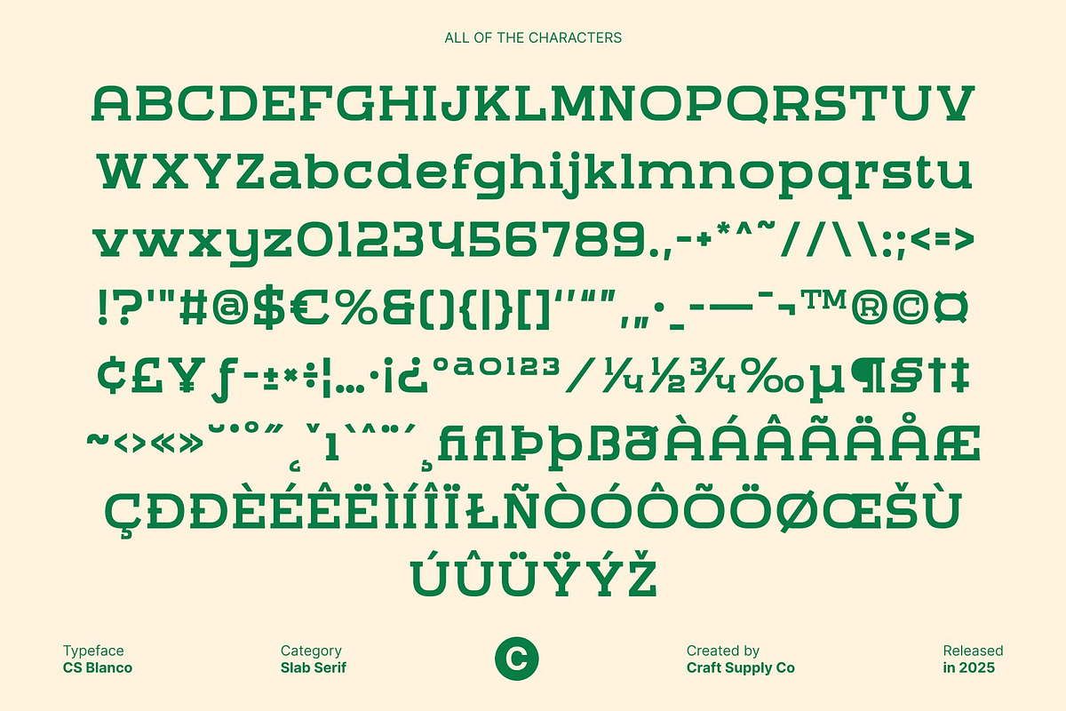CS Blanco – Slab Serif Font, a Slab Serif Font by Craft Supply Co. (Photo 8 of 8)