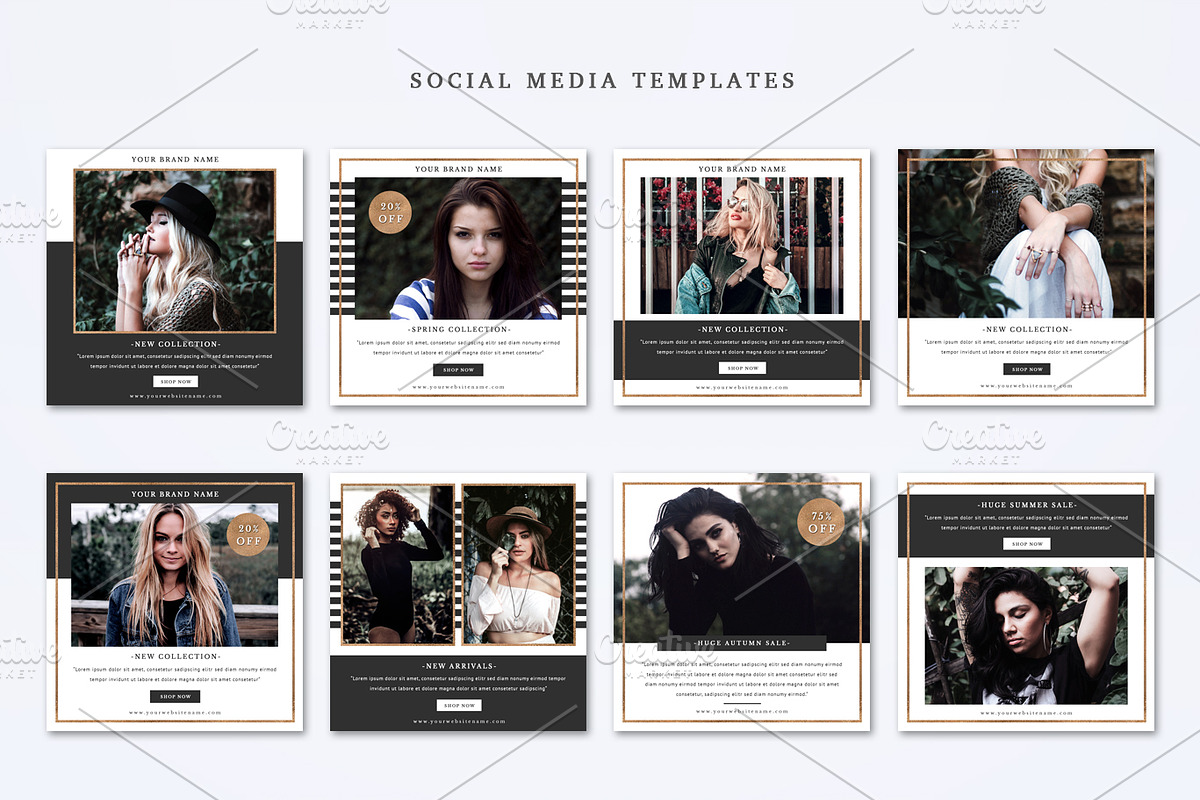 Social Media Templates Set, a Social Media Template by NM-Design-Studio (Photo 1 of 3)