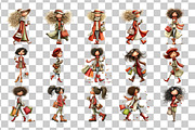 Autumn Woman PNG Clipart Bundle, a Person Illustration by Nicolle's Colorful Art (Thumbnail 3 of 5)