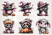 Whimsical Halloween Animals Clipart, a Transportation Illustration by Digital Artistic99 (Thumbnail 3 of 7)