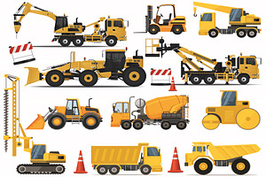 Construction Trucks Clipart